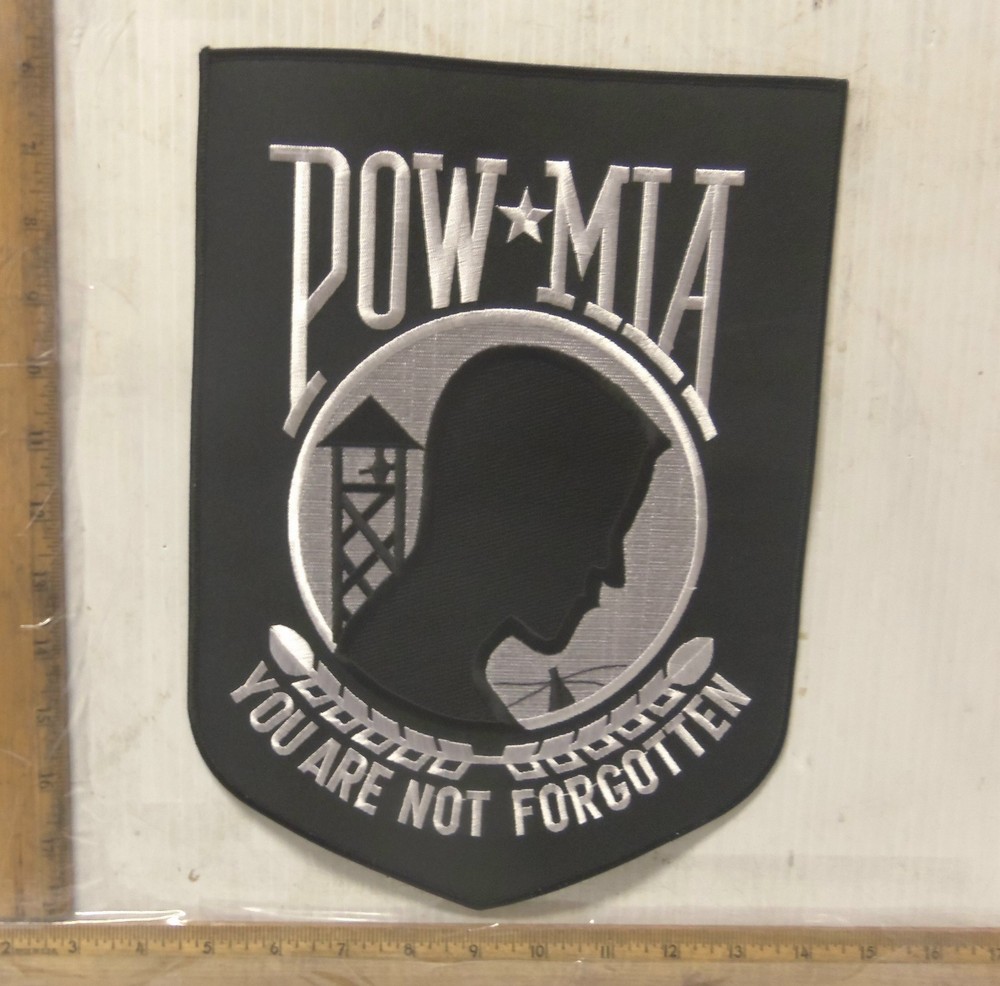 Large POW*MIA  Embroidered Back Patch