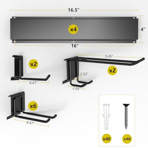 Garage Tool Organizer Wall Mount, Tool Storage Organizer with Adjustable