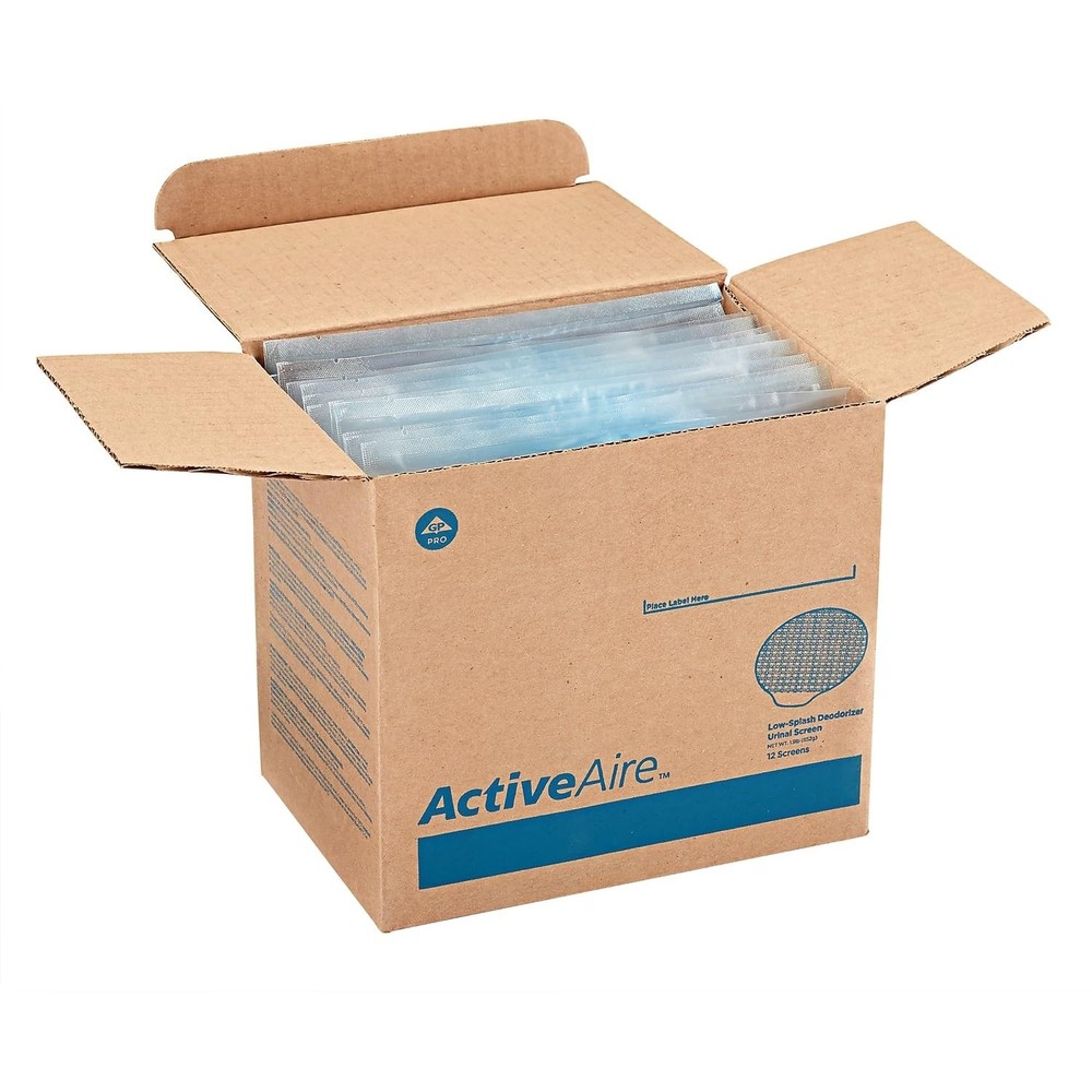 ActiveAire Low-Splash Deodorizer Urinal Screen Coastal Breeze 12 Screen Per Case