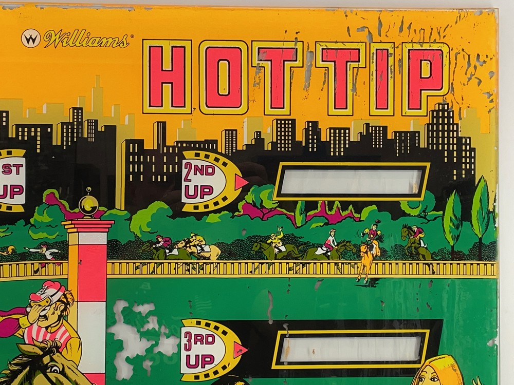 Williams Hot Tip Pinball Machine Game Backglass NOS SS Version