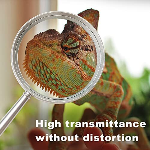 Handheld Magnifying Glasses 5X Reading Magnifier with Shatterproof Metal