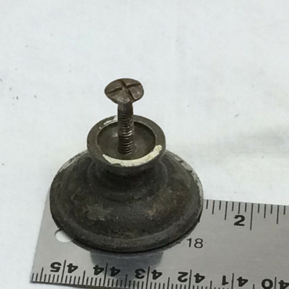 Vintage Drawer Knob Pressed Tin Ship