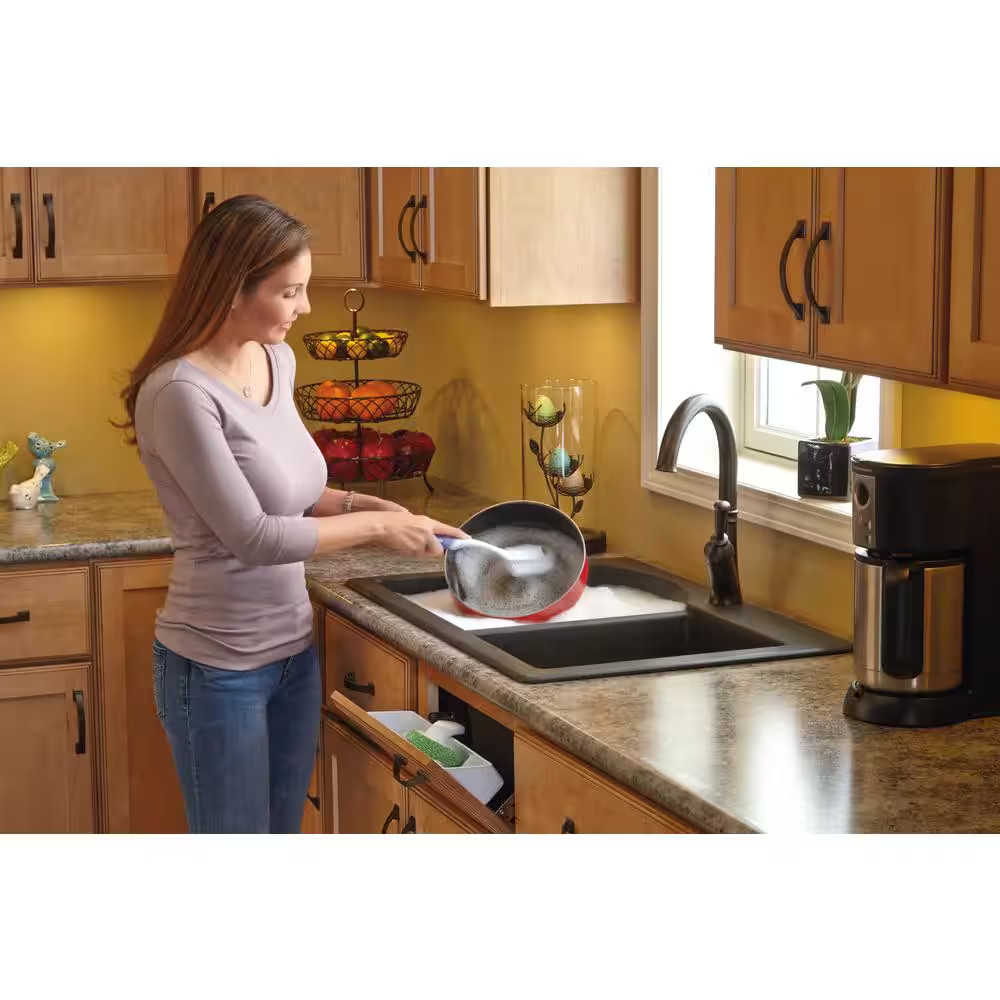 11 In. White Polymer LD Tip-Out Accessory Tray