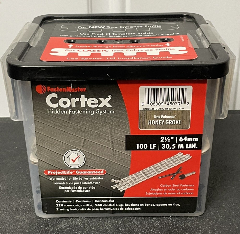 Fastenmaster Collated Cortex Hidden Plug Fasteners for Trex Decking – Honey Gro