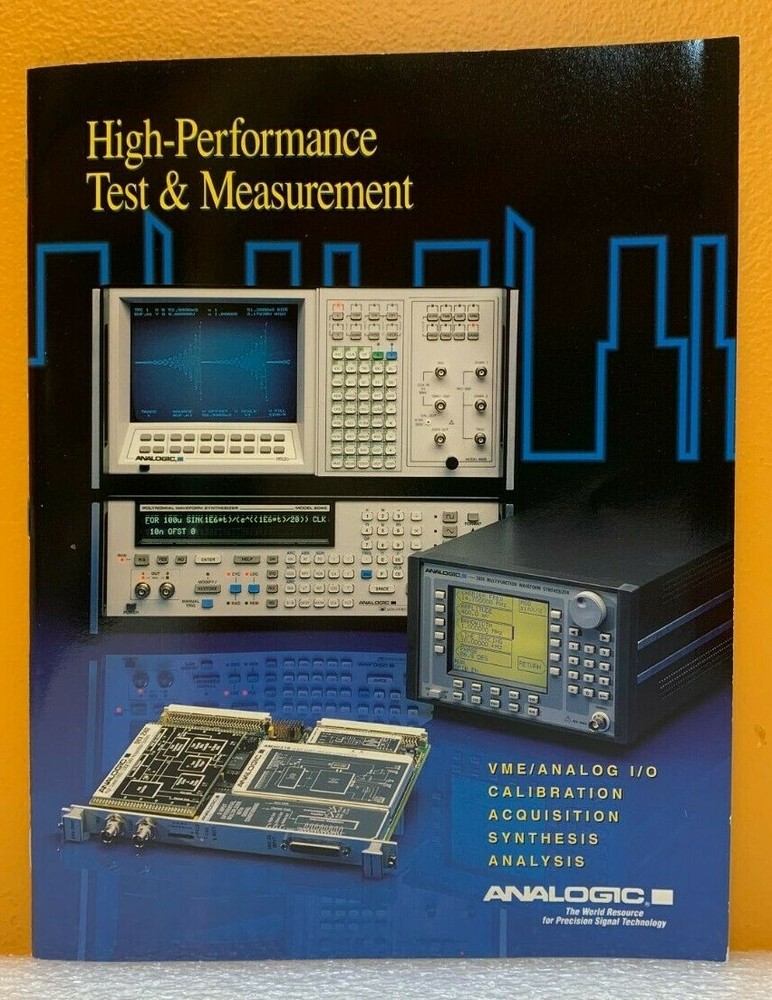 Analogic 1996 High-Performance Test & Measurement Catalog.
