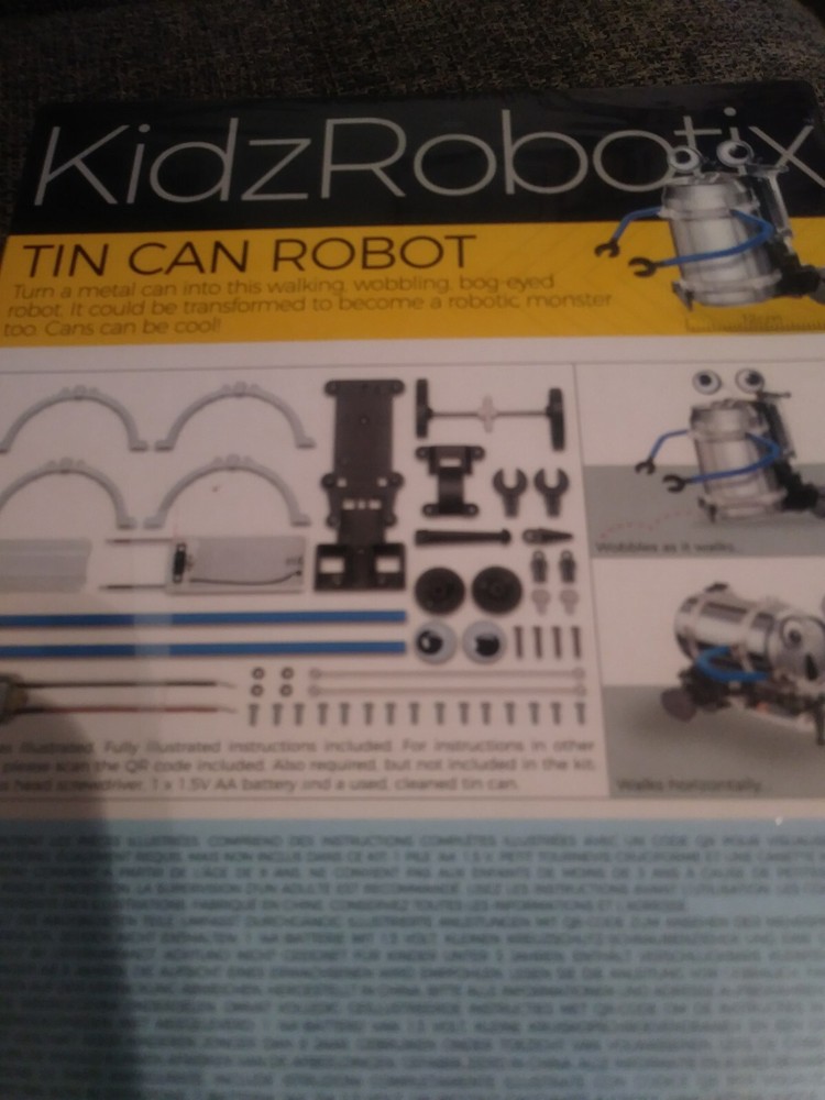 KidzRobotix- Tin Can Robot- New Still In Plastic