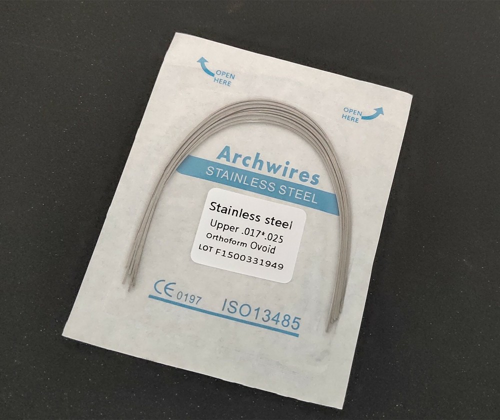 10 Packs Dental Wire Orthodontics Stainless Steel Rectangular Arch Wire Bows
