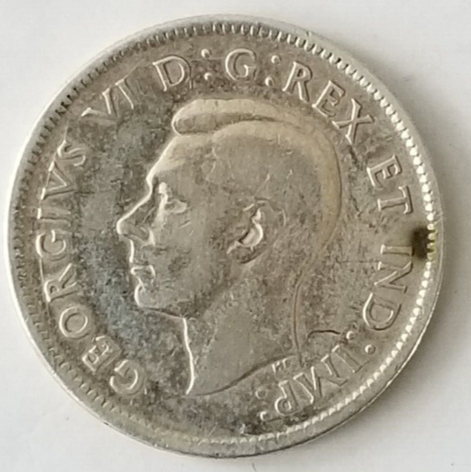 1941 25 Cent Canada - 80% Silver - King George VI