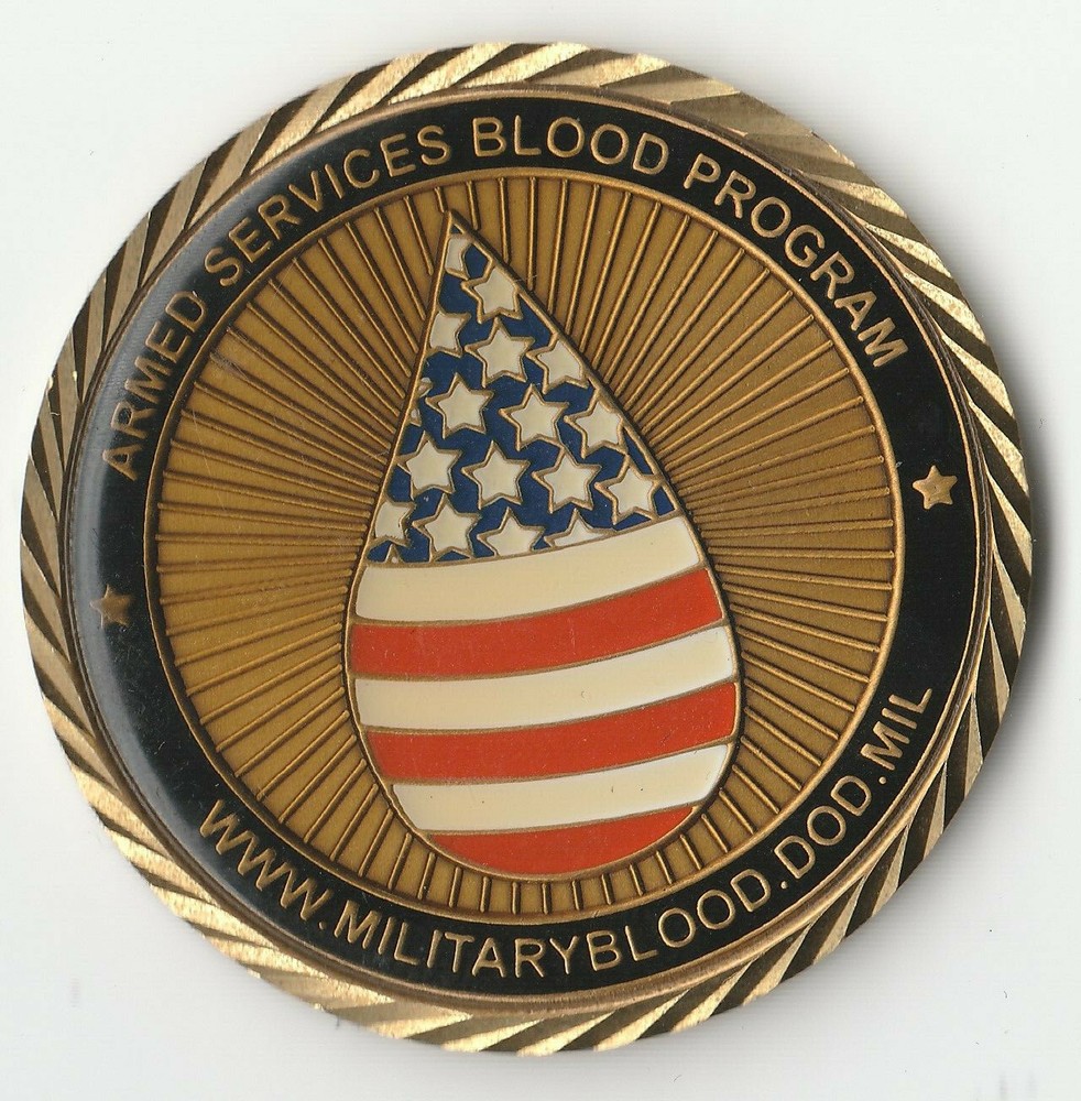 ARMED SERVICES BLOOD PROGRAM Challenge Coin 2" DIA BX1