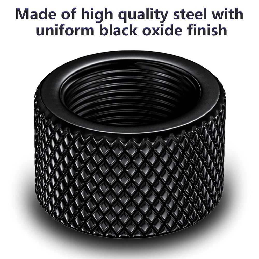 NIRIAHO 2 Pack Thread Protector, 5/8x24 Steel Thread Adapters (Black)