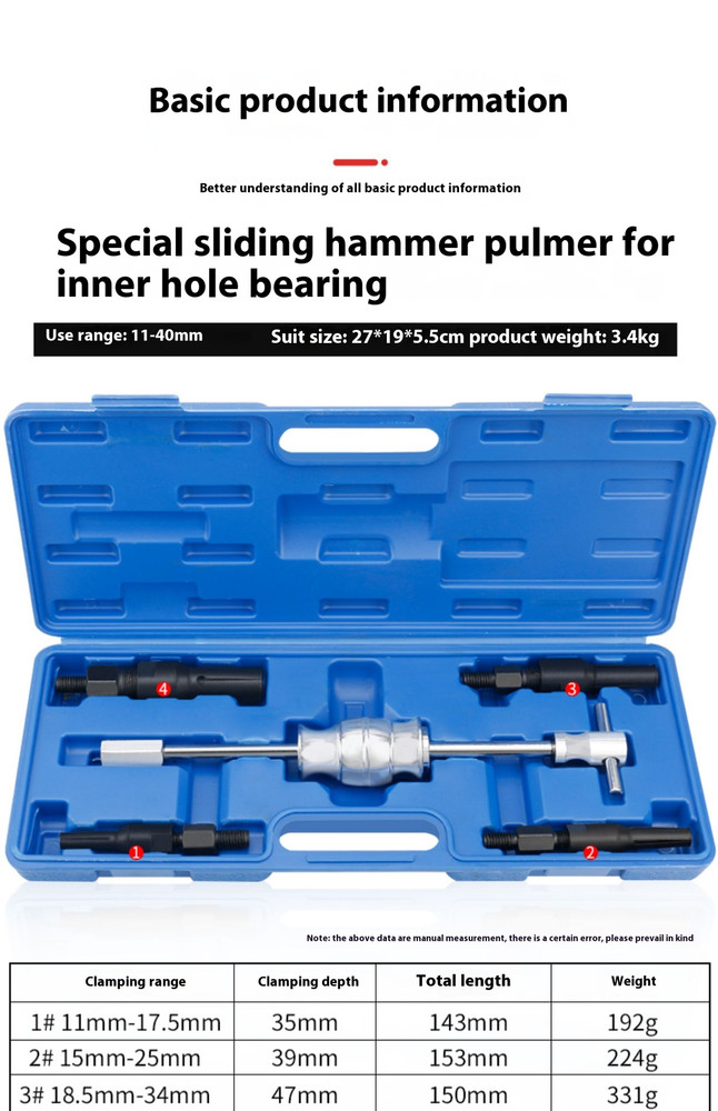 Inner Bearing Special Sliding Hammer Puller Inner Hole Bearing Removal Tool