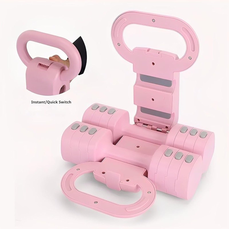 Adjustable 4-in-1 Kettlebell Strength Training Home Gym Compact Weight System US