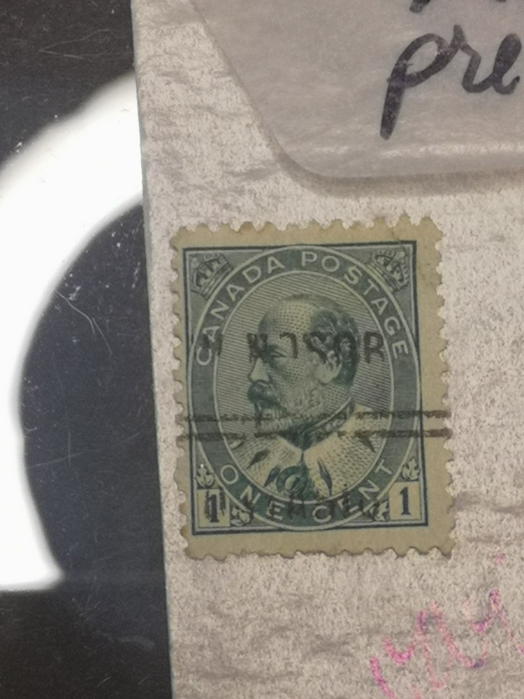 Canada King Edward Pre Cancel  1  cent  Windsor UNLISTED ERROR VARIETY