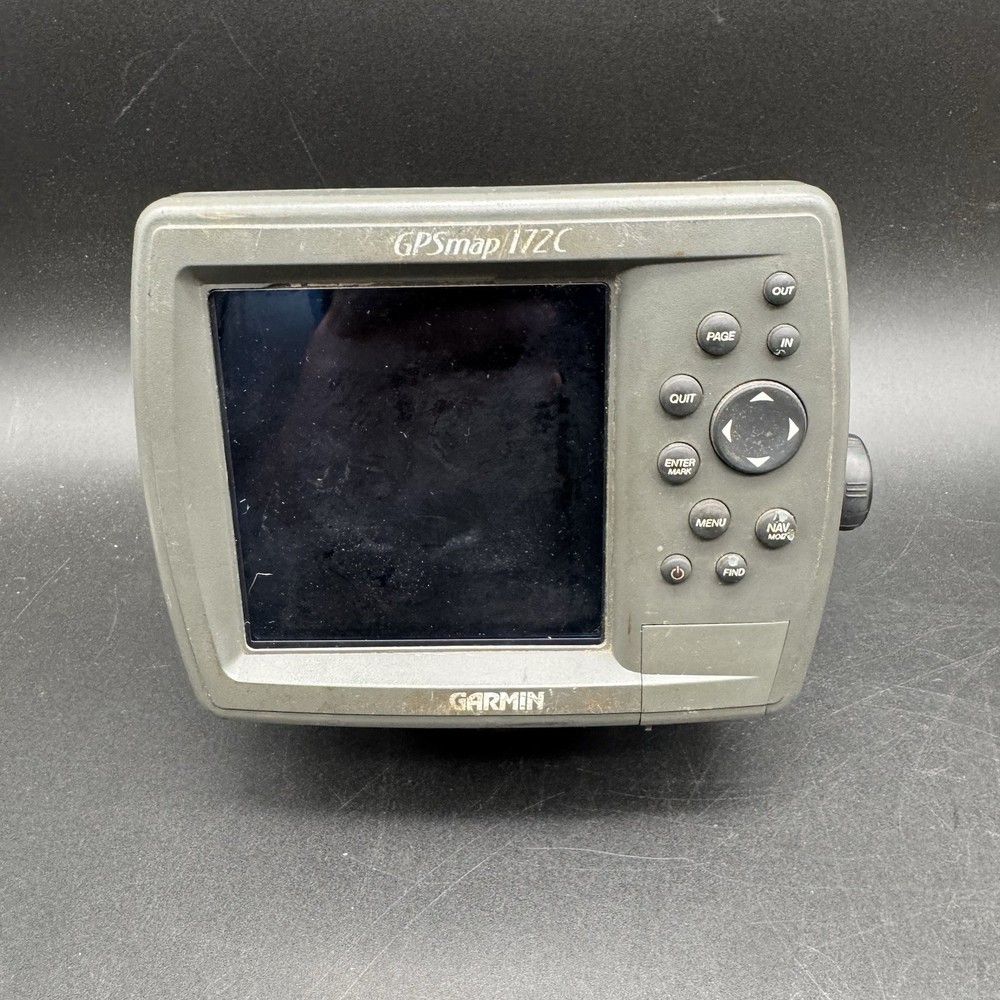 GARMIN GPSmap 172C ChartPlotter GPS Marine Navigator W/ Mount & Cables Untested