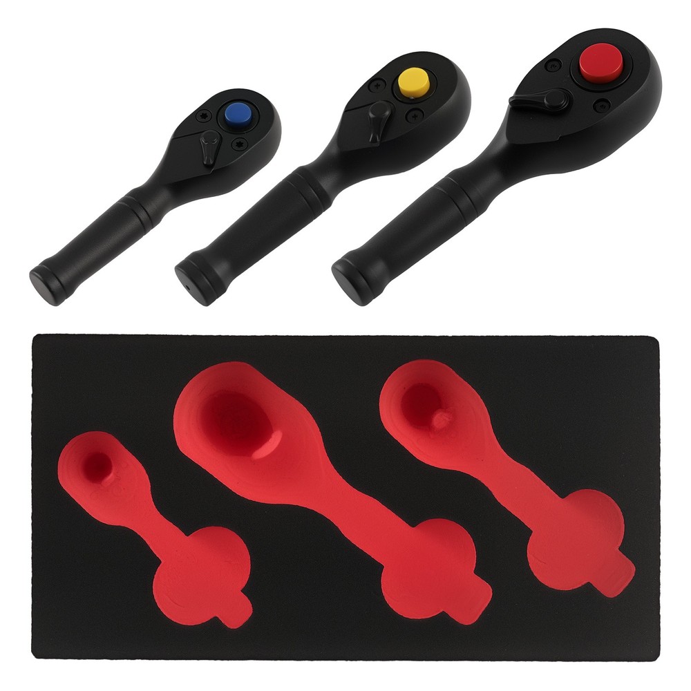 72 Teeth Ratchet Set 1/4 3/8 1/2 Drive Quick Release Socket Wrench Tool Kit