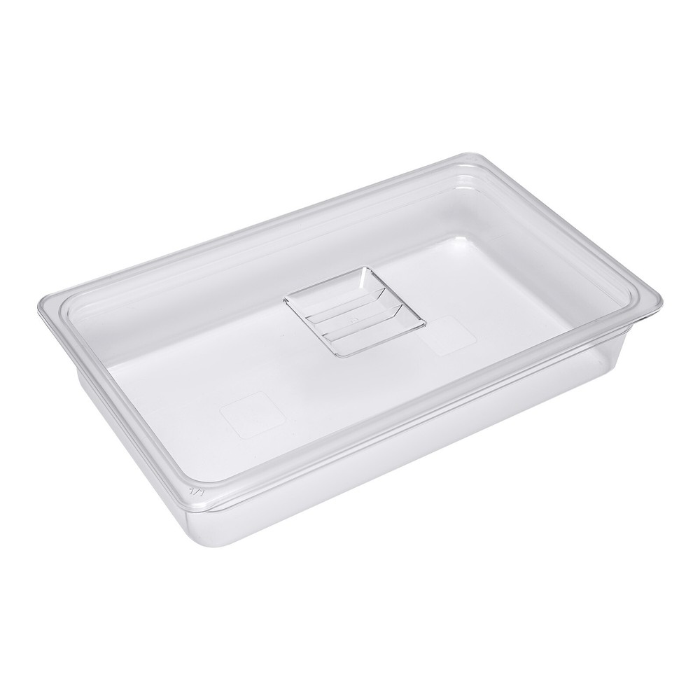 6 Pack Food Pans with Lids, 4'' Deep, Polycarbonate, Clear