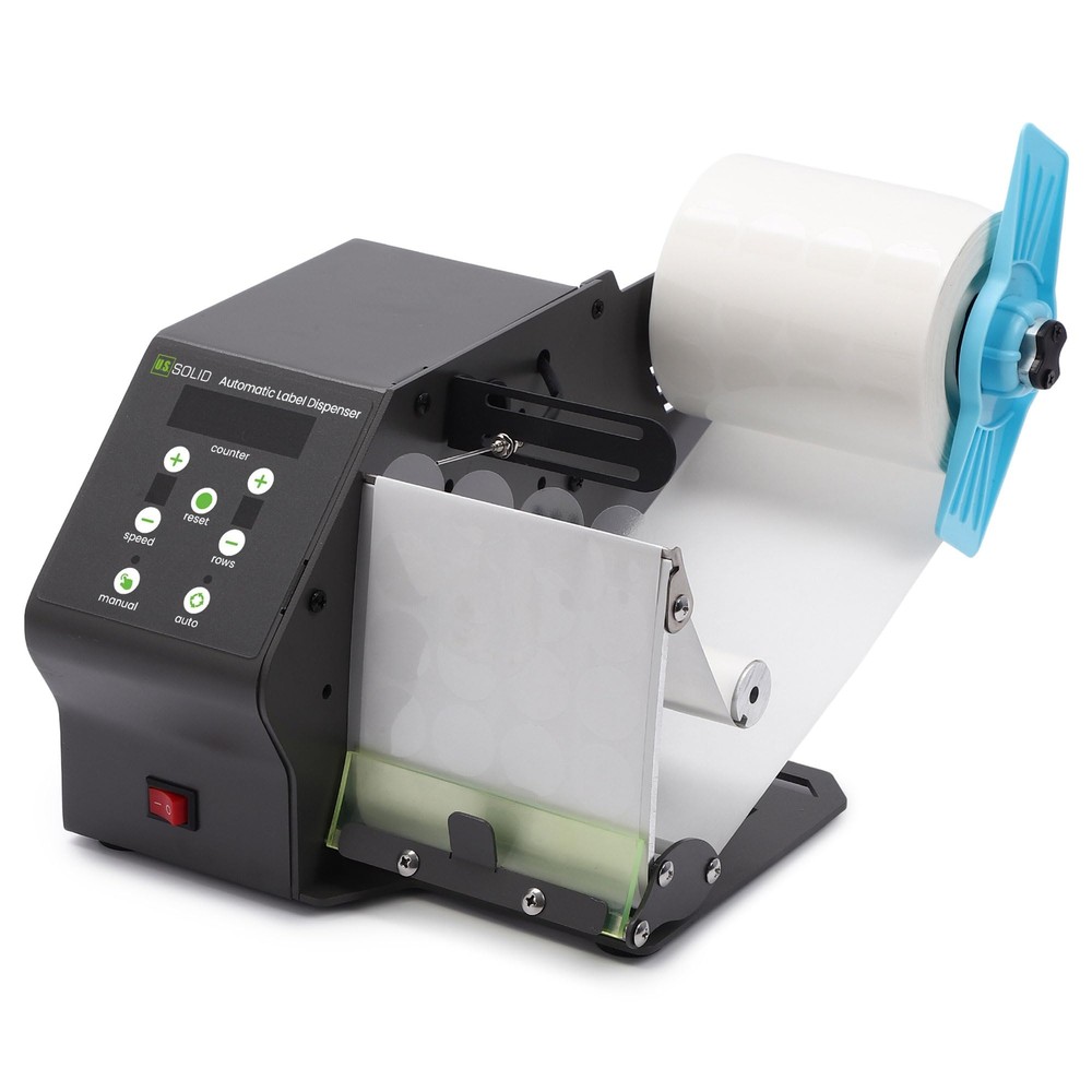 U.S. Solid Automatic Label Dispenser for Roll and Fanfold Label, Max Width 4.7in