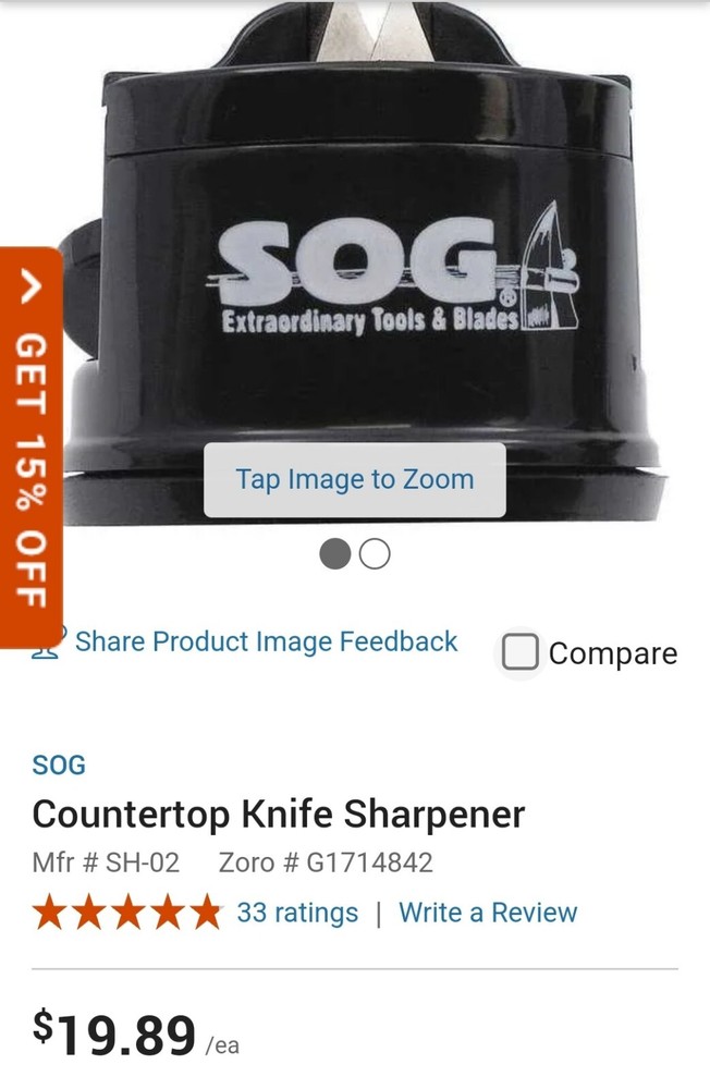 SOG Countertop Knife Sharpener