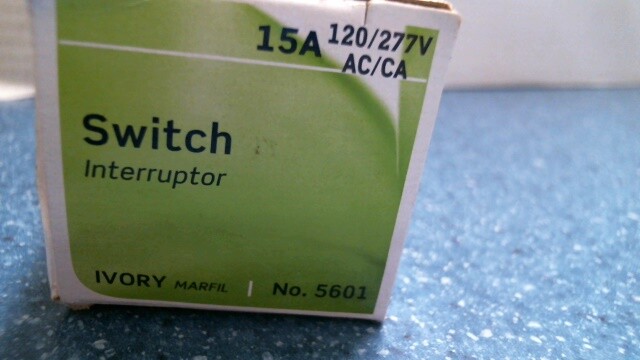 Leviton Single Pole Rocker Switch Ivory (5601) FS