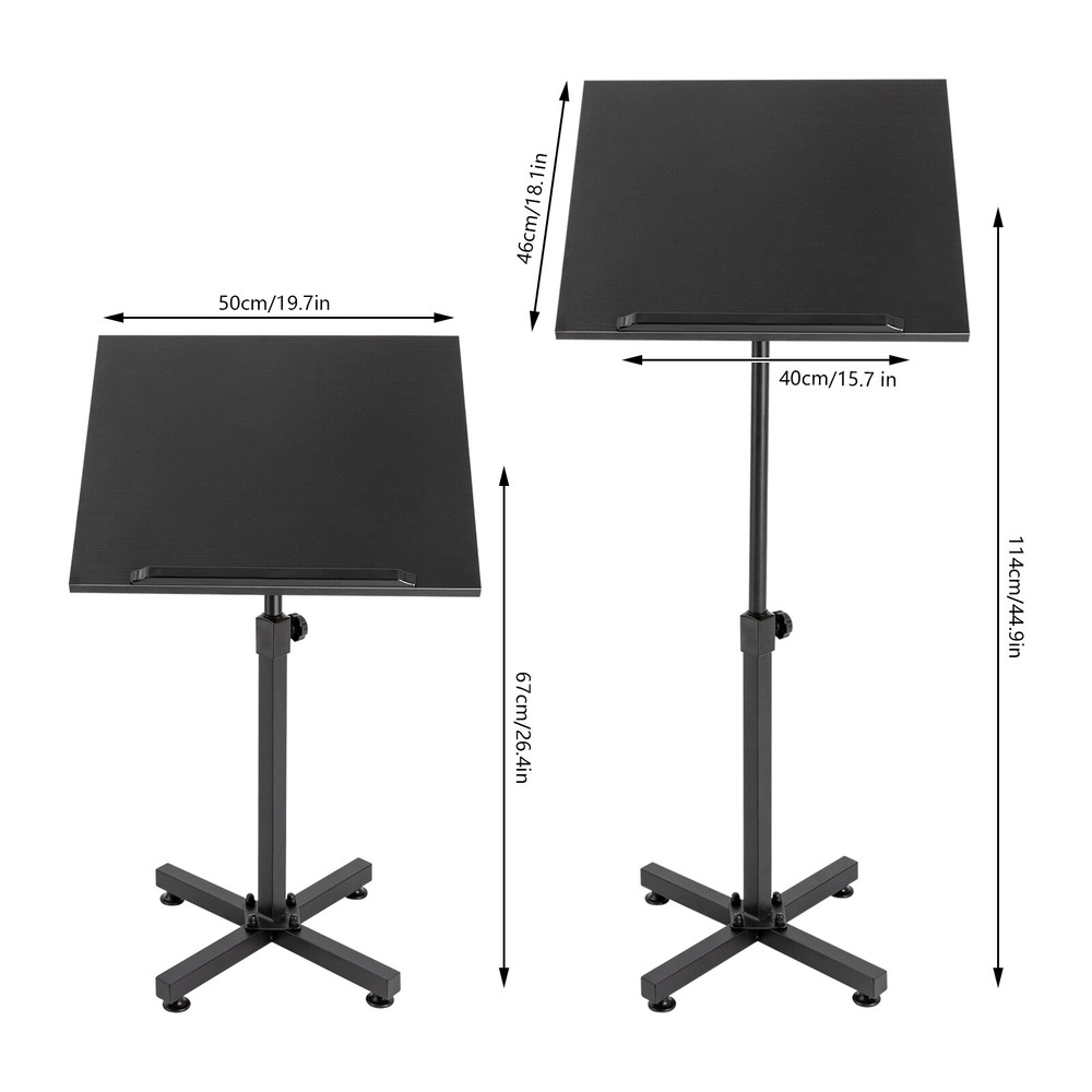 Podium Lectern Presentation Height Adjustable Laptop Table Stand Tilting Desktop
