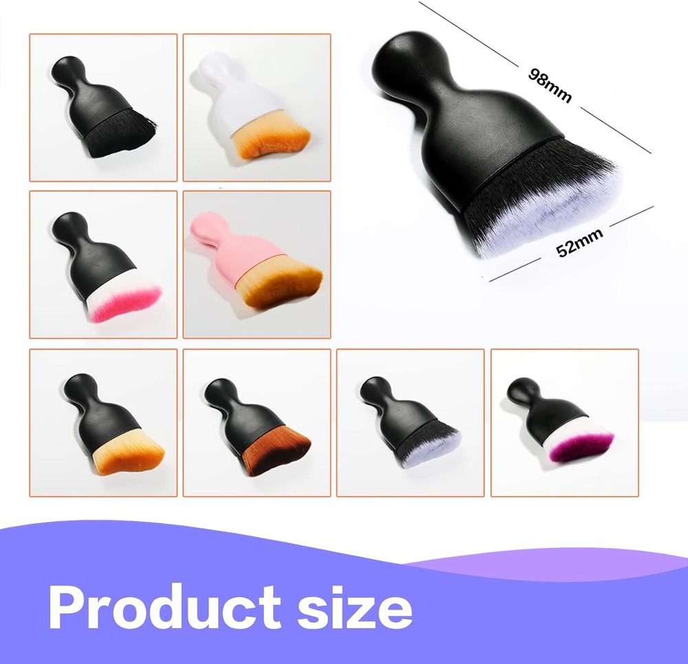 Car Interior Detailing Brush Soft Bristle Dash Duster Cleaning Tool Black