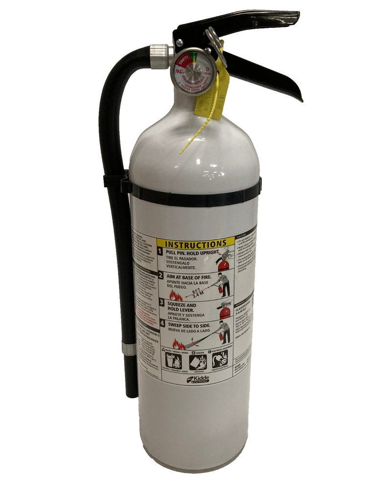 Kidde Garage Workshop Single Use Fire Extinguisher, White FX340GW-2