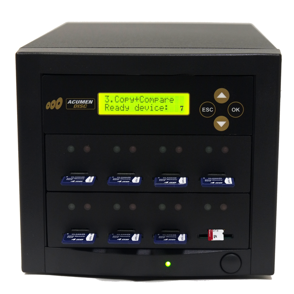 1 to 7 SD / MicroSD Duplicator - Secure Digital TF Memory Copier/Eraser 35MBps