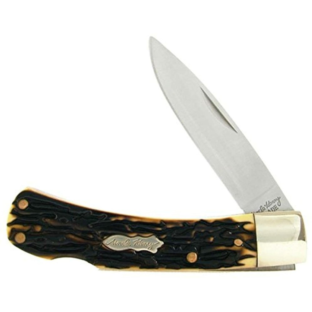 Schrade Uncle Henry Bruin Lockback Folding Pocket Knife Staglon Handle 5UH