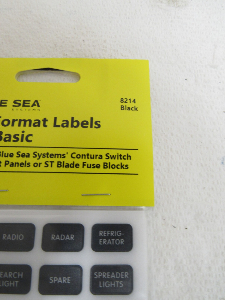 Blue Sea 8214 Black Small Format Labes 60 DC Basic Water-Resistant