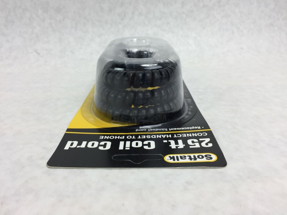 Soft Talk 25' Replacement Handset Coil Cord Black 42261