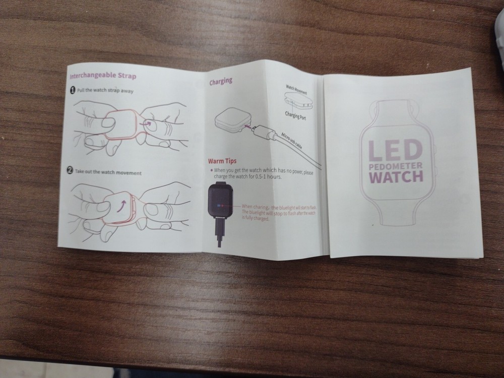 Led Pedometer Watch