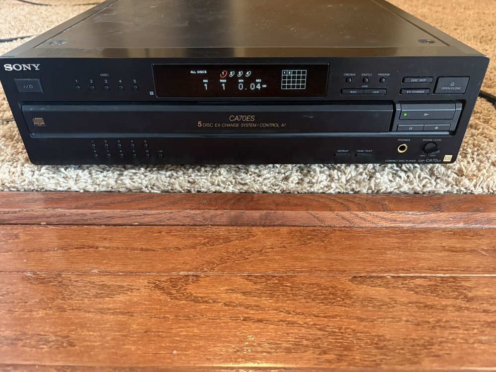 Sony CDP-CA70ES 5 CD Changer Player Audiophile CD Player Text Digital Out