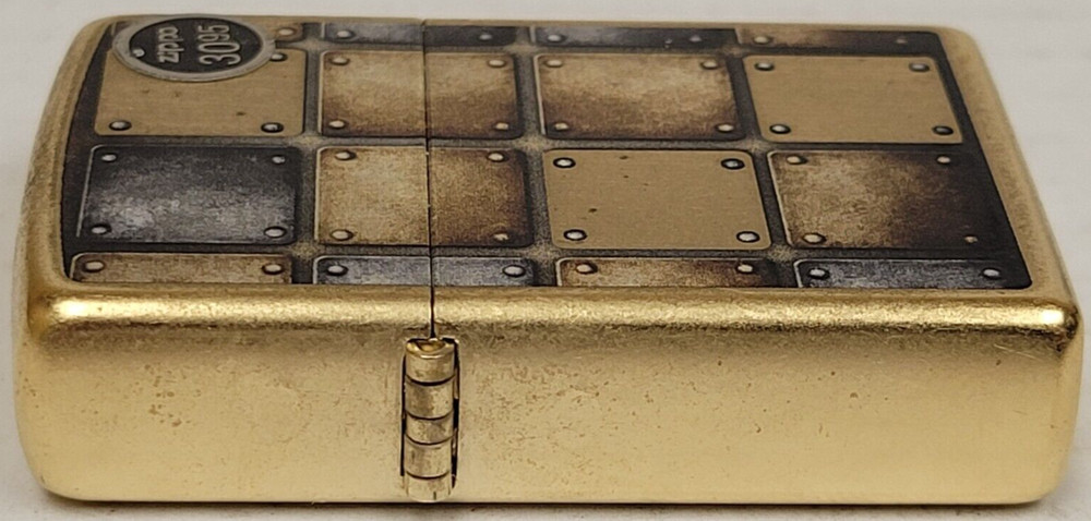 ABSTRACT - SQUARED METAL ART WORK - Zippo Lighter, NEW (3095 / STORE TAKE OUTS)