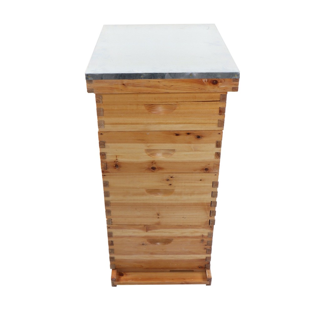 LABLT 10 Frame Bee Hive Beeswax Coated W/ Frames and Waxed Foundations 4 Layer