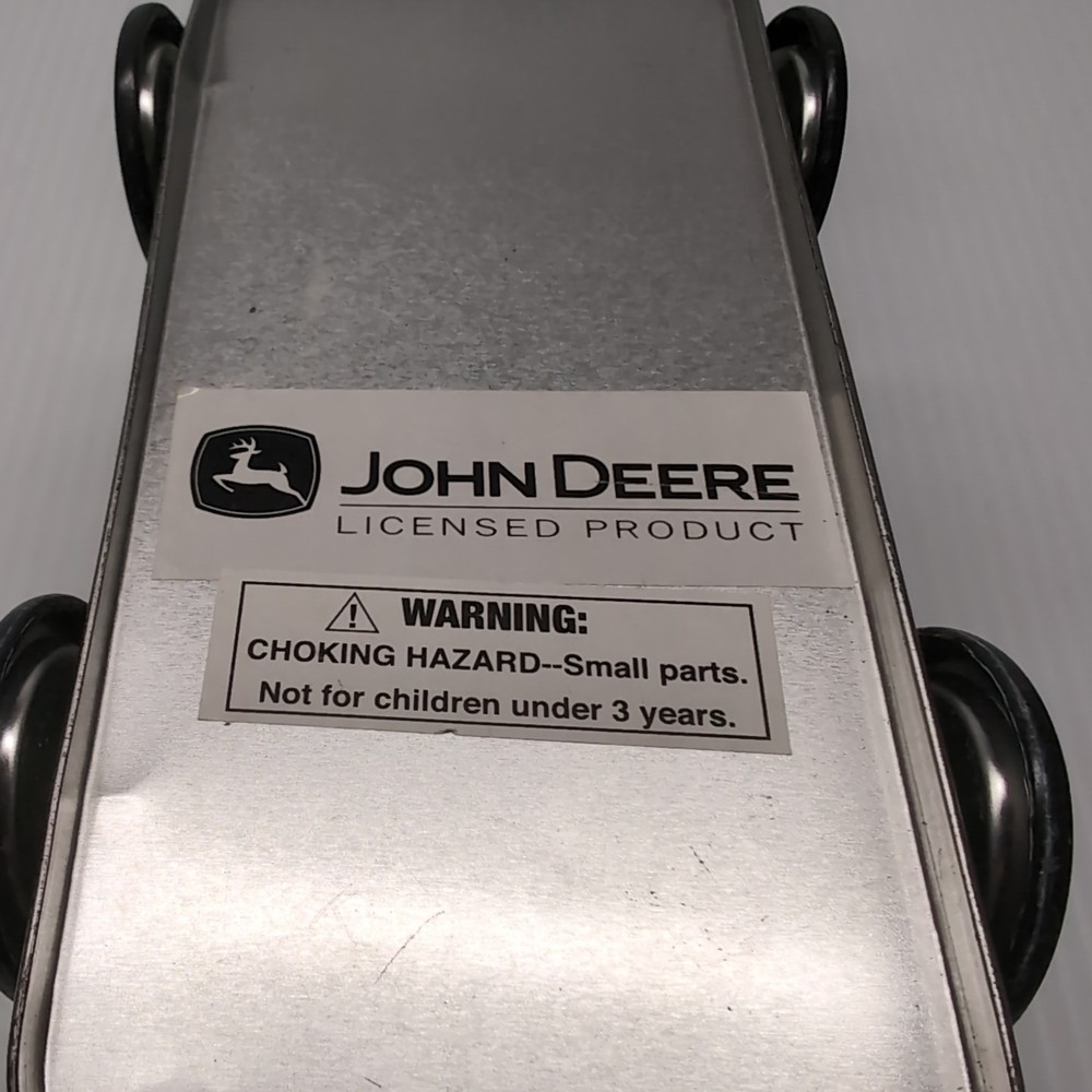 John Deere Tin Box Truck Tractor Trailer Shaped Container