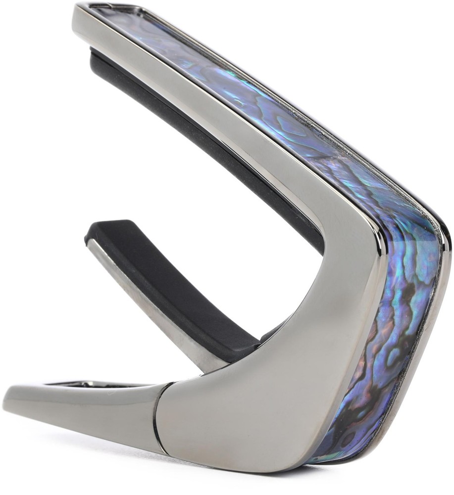Thalia Shell Collection Capo - Black Chrome with Blue Abalone