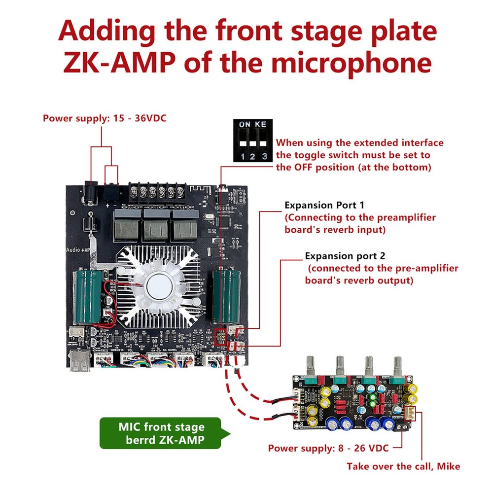 2.1 Channel Amplifier Module 160Wx2 220W Audio Power Amplifier Module