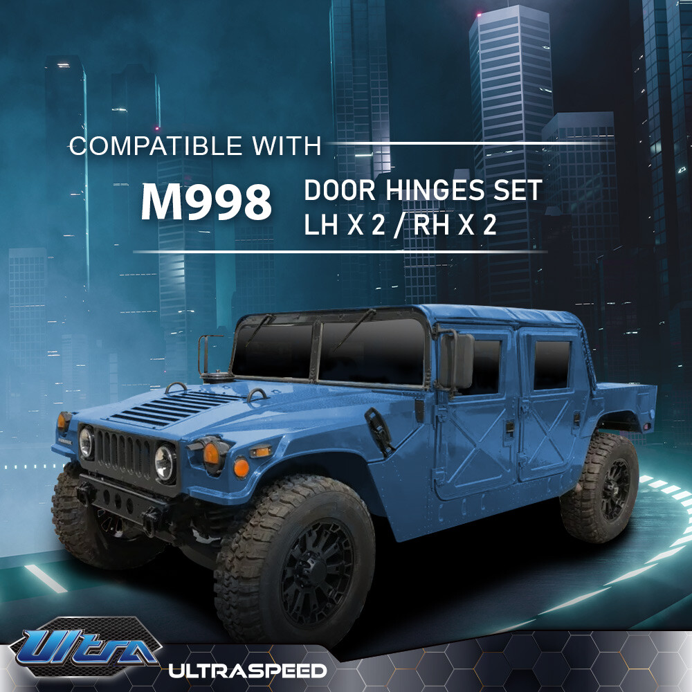 For Humvee X-door Hinges (4) 2 Lh +2 Rh Hard Door M998 M1097 M1123 M1152