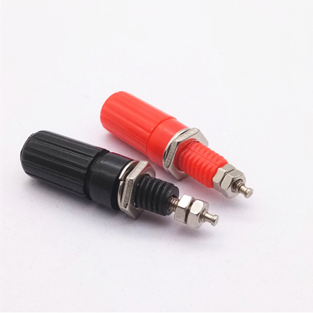 10pcs Binding Post M8 Thread Amplifier Connector Banana Plug Jack Socket US