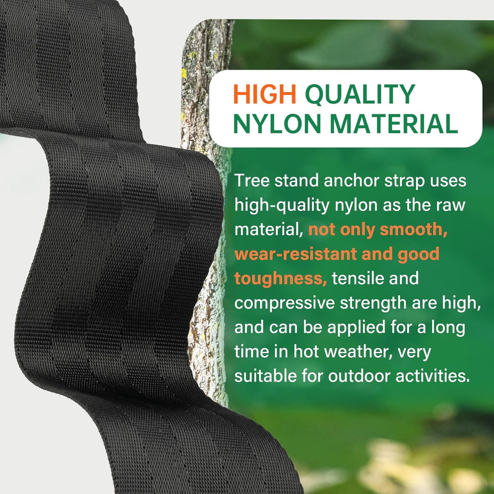 Tree Strap for Hunter Safety System Quick-Connect, Climbing Tree Stand Hunting H
