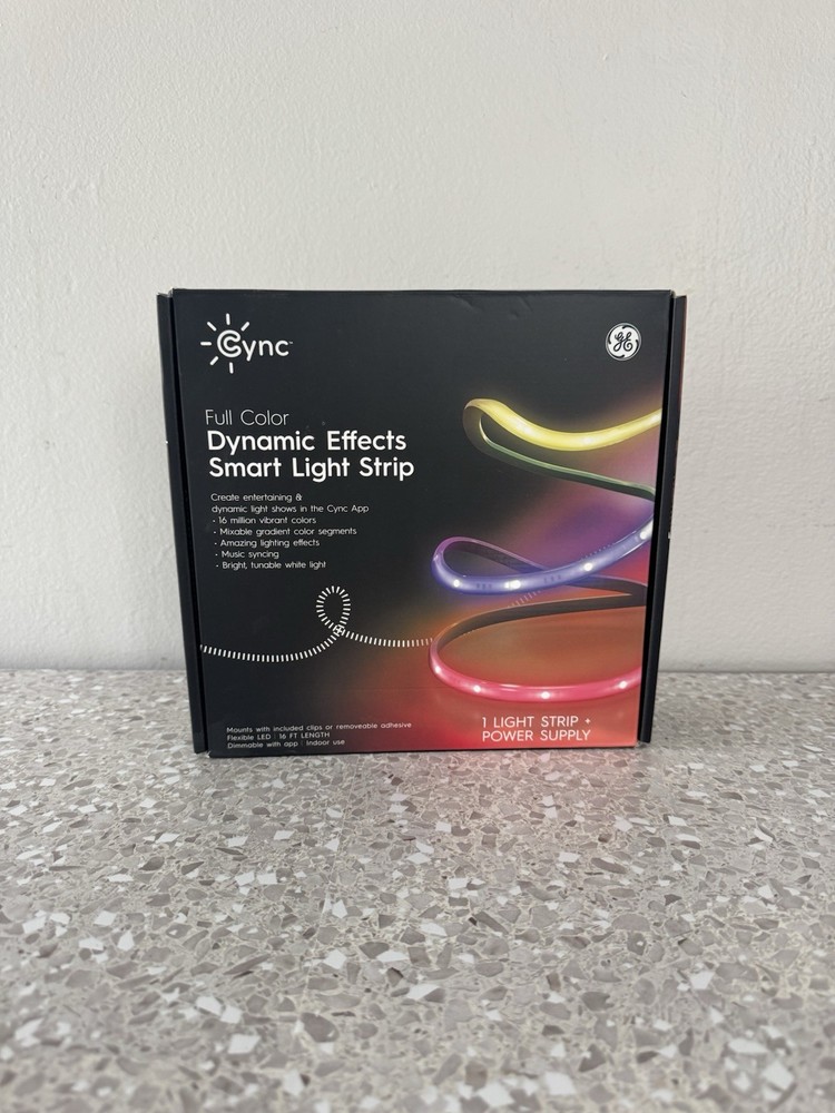 GE Cync - Full Color 16ft Dynamic Effects Smart Light Strip - Open Box