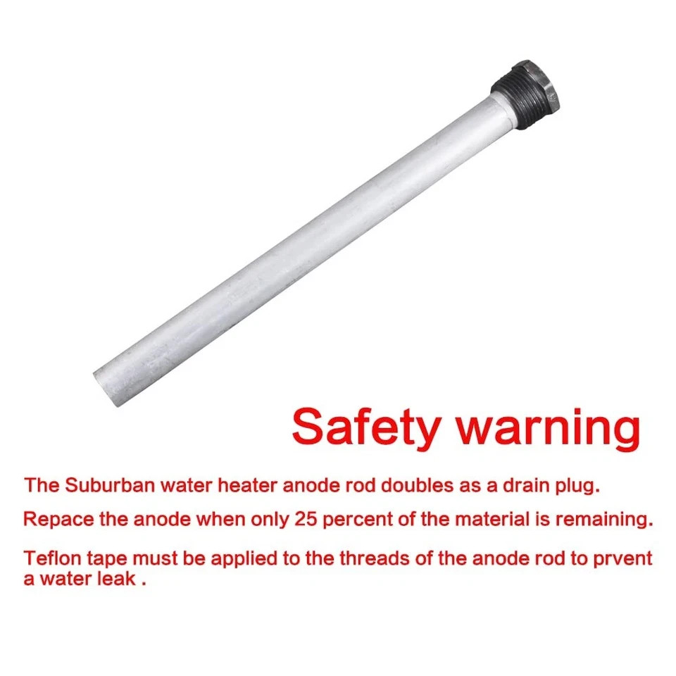Rv Heater Anode Rod 2 Pack Eau Aluminum/Zinc Rv Hot Water Tank Anode Rod Suburba