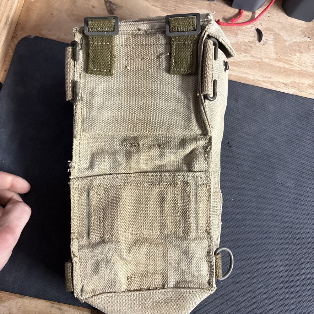 Vintage 1950s Danish Army M50 Post WW2 Webbing Pouch 37 Pattern Webbing Style