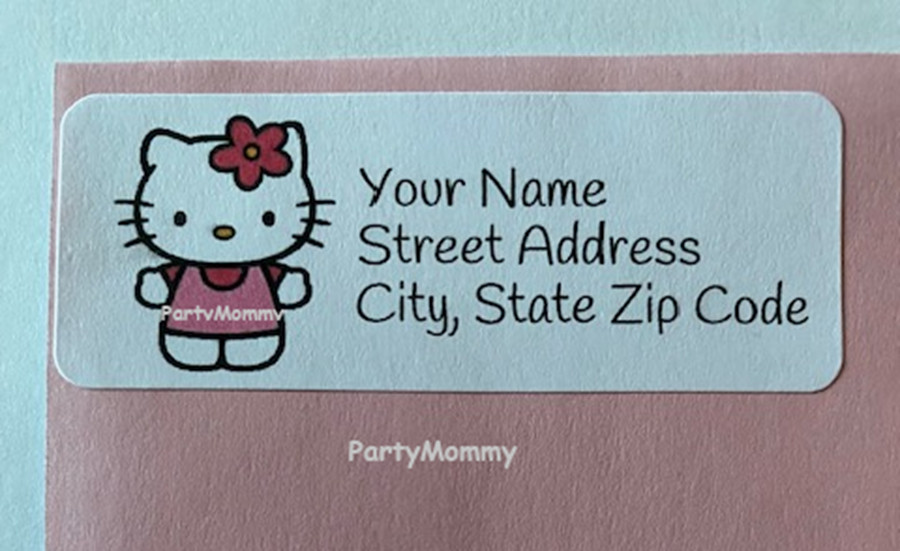 30 Personalized Return Address Labels,  2.625" x 1",Name Tag, sticker