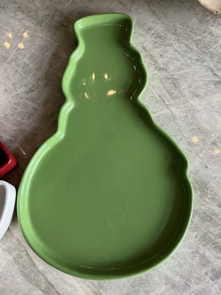Serving platter Set Snowman Shape by Red Envelope
