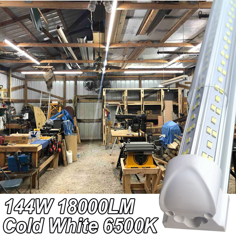 25Pc 8 Foot LED Shop Lights 144w Fixture 8FT T8 8' LED Tube Light Bulbs 6500K