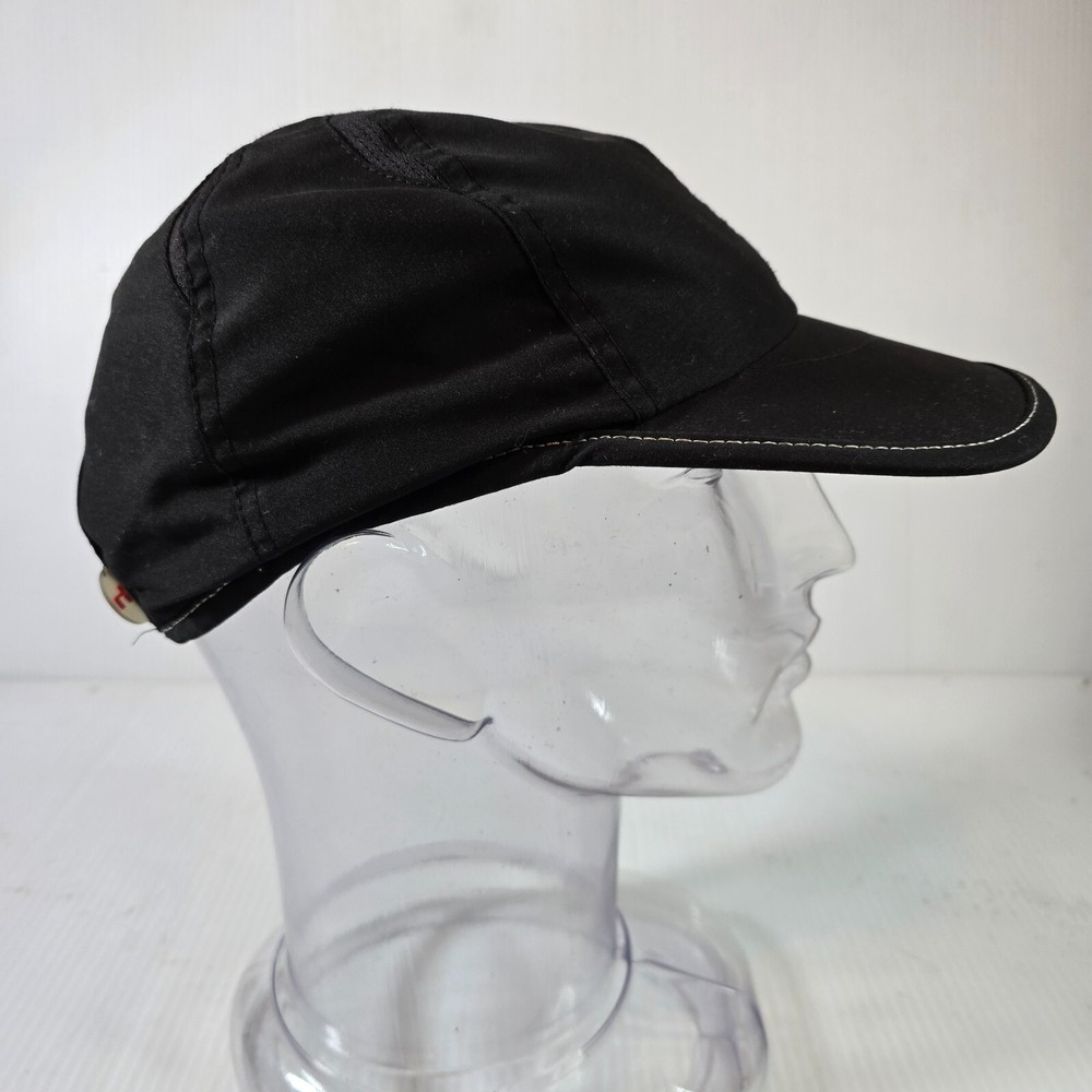 Hind Featherlight Runners Hat Cap Strapback Black Adjustable 6 Panel Breathable
