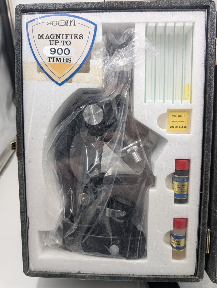 Vintage Monolux Microscope 900x With Case