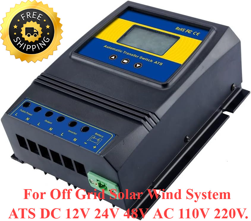 Automatic Dual Power Controller Transfer Switch for Off Grid Solar Wind System