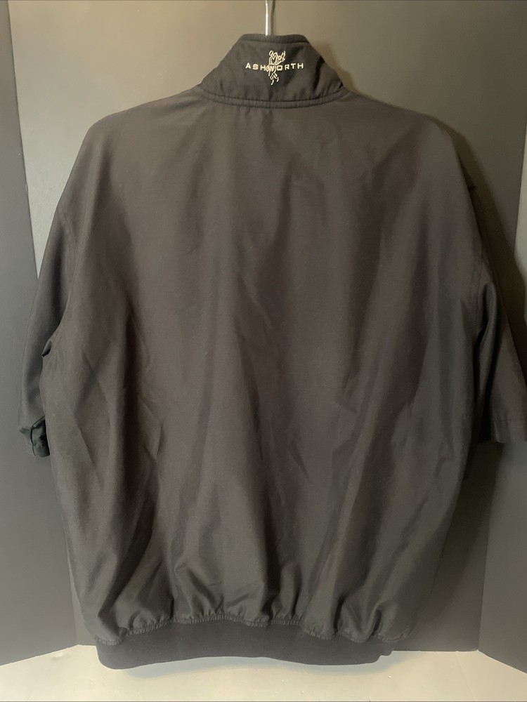 Ashworth Weather System Golf Pullover Jacket Men’s M Black Water Wind Resistant